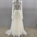 Wedding Wholesale Factory Bride long sleeve Flower Knot Wedding Dress